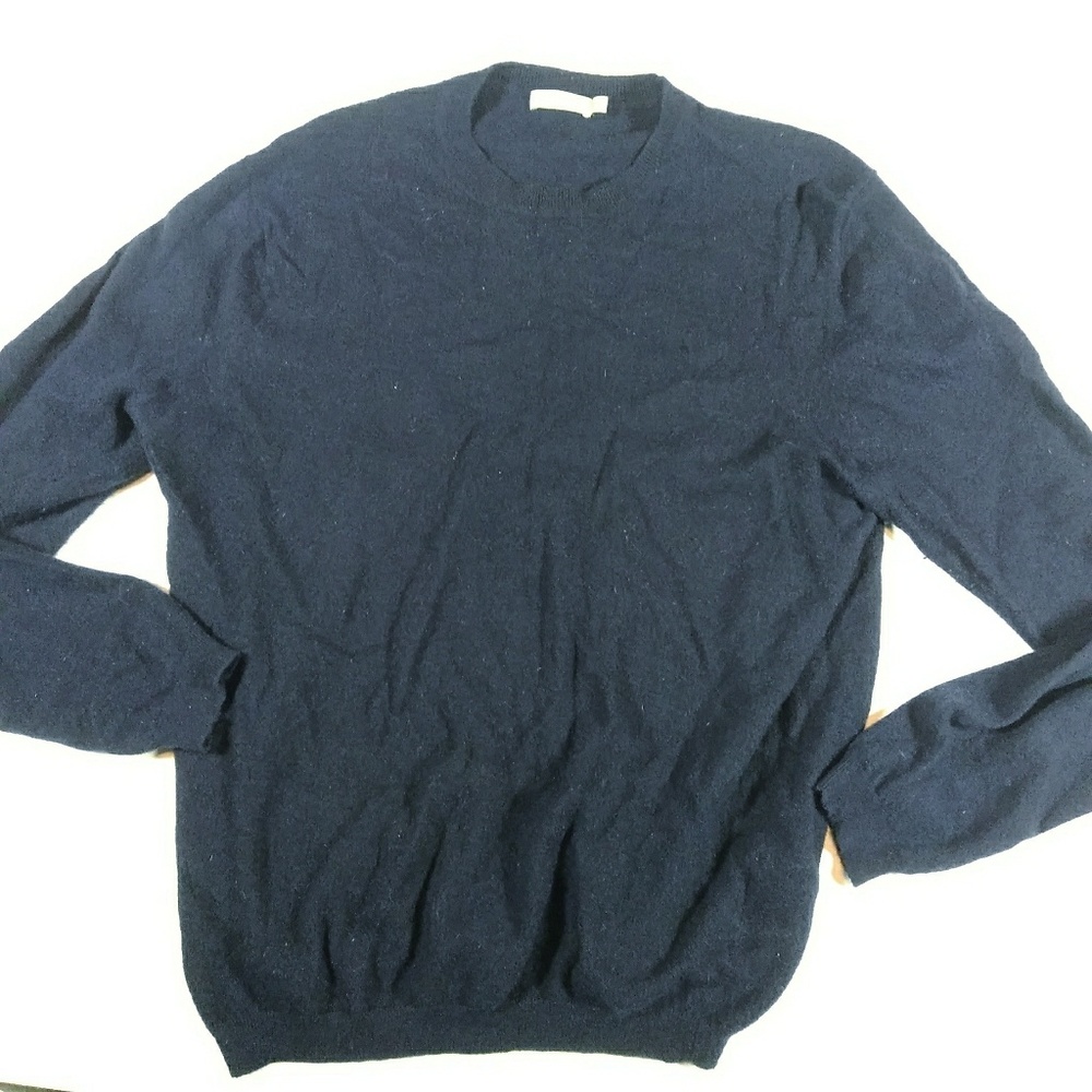 SUITSUPPLY Pure Cashmere Navy Crewneck Sweater XXL - Picture 2 of 7